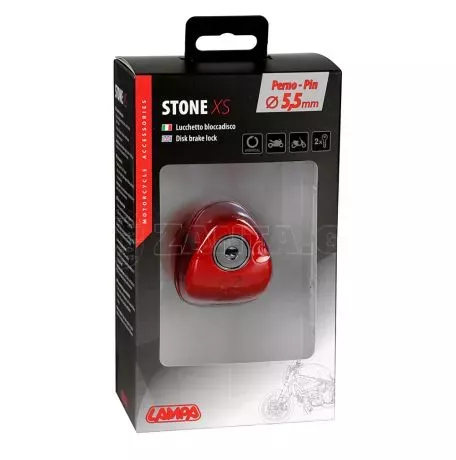 Lampa ΑΝΤΙΚΛΕΠΤΙΚΟ ΔΙΣΚΟΦΡΕΝΟΥ STONE XS ΚΟΚΚΙΝΟ 5,5mm (2 ΚΛΕΙΔΙΑ) LAMPA - 1 ΤΕΜ 9156.2-LM 