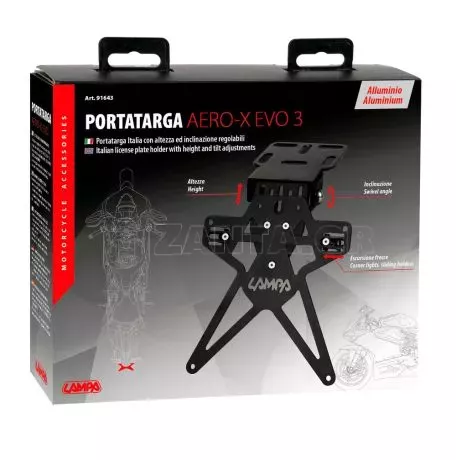 Lampa ΒΑΣΗ ΣΤΗΡΙΞΗΣ ΠΙΝΑΚΙΔΑΣ MOTO ΑΛΟΥΜΙΝΙΟΥ AERO-X EVO 3 ΜΑΥΡΗ UNIVERSAL LAMPA - 1 ΤΕΜ 9164.3-LM 