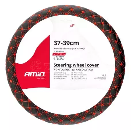 AMIO ΚΑΛΥΜΜΑ ΤΙΜΟΝΙΟΥ 37/39CM SWC-40-M ΜΑΥΡΟ/ΚΟΚΚΙΝΟ ΚΑΠΙΤΟΝΕ​ AMIO - 1 ΤΕΜ. 02813/AM 
