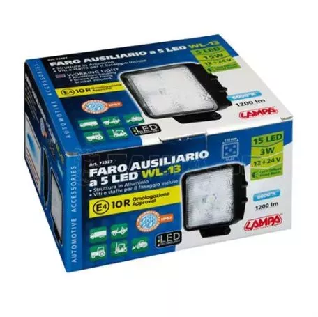 Lampa ΠΡΟΒΟΛΕΑΣ ΕΡΓΑΣΙΑΣ WL-13 15W 1200LM 12/24V ΜΕ 5 LED  10-30V 6.000K (110x140x45mm) ΦΩΣ ΔΙΑΘΛΑΣΗΣ -1ΤΕΜ. L7232.7 