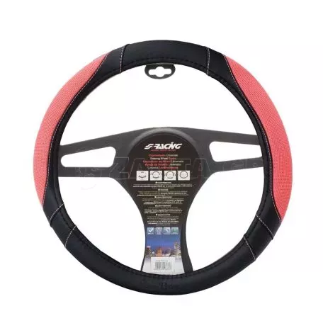 Simoni Racing ΚΑΛΥΜΜΑ ΤΙΜΟΝΙΟΥ COTTON PINK ΜΑΥΡΟ ΜΕ ΡΟΖ ΟΙΚΟΛΟΓΙΚΟ ΔΕΡΜΑ 37-39cm SIMONI RACING - 1 TEM. SRCVT/70 