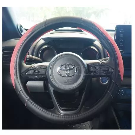Simoni Racing ΚΑΛΥΜΜΑ ΤΙΜΟΝΙΟΥ COTTON PINK ΜΑΥΡΟ ΜΕ ΡΟΖ ΟΙΚΟΛΟΓΙΚΟ ΔΕΡΜΑ 37-39cm SIMONI RACING - 1 TEM. SRCVT/70 