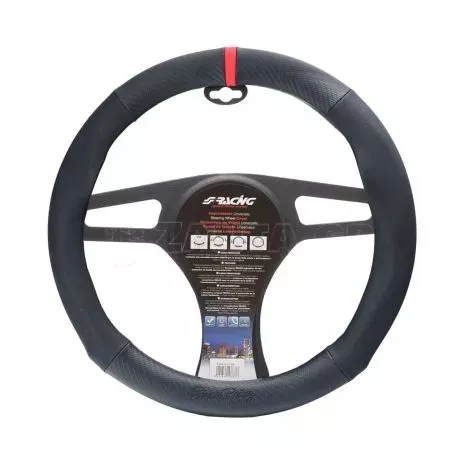 Simoni Racing ΚΑΛΥΜΜΑ ΤΙΜΟΝΙΟΥ RACE CARBON LOOK  ΜΑΥΡΟ/CARBON/ΔΑΚΤΥΛΙΔΙ ΚΟΚΚΙΝΟ ΟΙΚΟΛΟΓΙΚΟ ΔΕΡΜΑ 37-39cm SIMONI RACING - 1 TEM. SRCVT/72 
