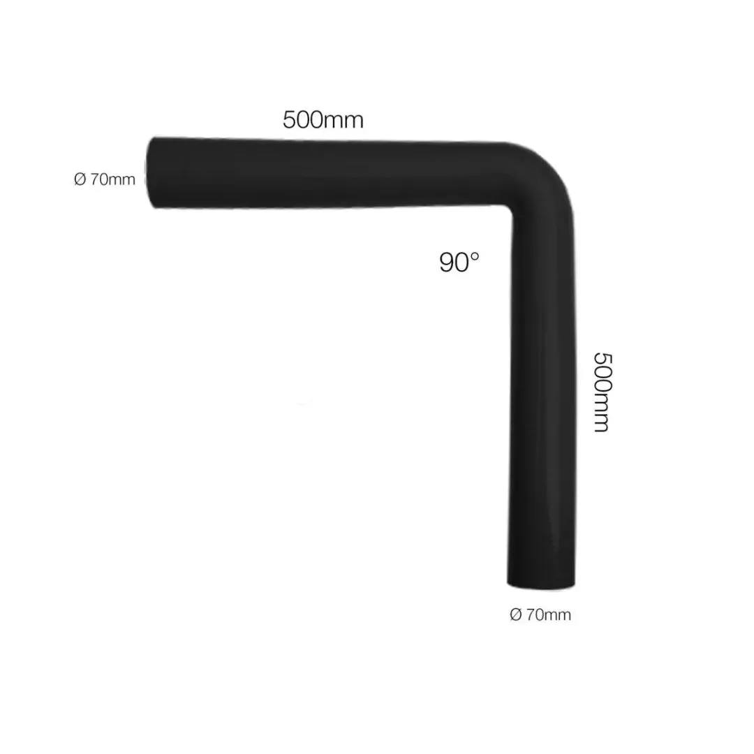 Simoni Racing ΓΩΝΙΑ ΣΙΛΙΚΟΝΗΣ ΜΑΥΡΗ Φ70 90 ΜΟΙΡΕΣ 100cm (50+50cm) SIMONI RACING - 1 TEM. SR9015L