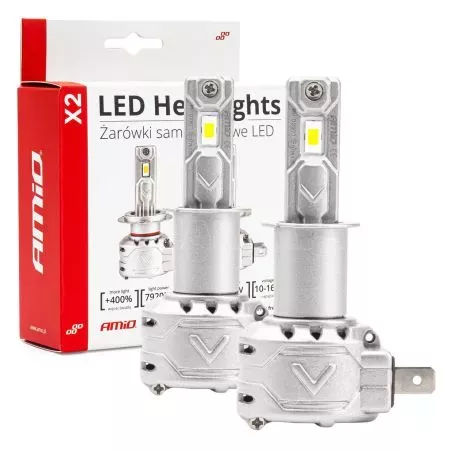 AMIO ΛΑΜΠΕΣ LED H3 10-16V 72W 6.500K 7920lm CAN BUS (ME ΑΝΕΜΙΣΤΗΡΑΚΙ) X2 SERIES AMIO - 2ΤΕΜ. 02971/AM 