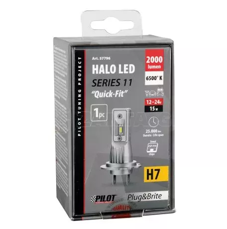 Lampa ΛΑΜΠΑ LED Η7 24V PX26d 6.500K 3.000lm 15W 6LED SEOUL CSP-Y19chips HALO LED SERIE 11 PLUG & BRITE  LAMPA - 1ΤΕΜ. L5779.6 