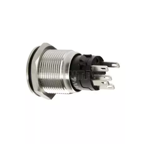 Lampa ΔΙΑΚΟΠΤΗΣ ΜΠΟΥΤΟΝ (BUTTON) 12/24V 5Amax 5PIN IP65 ON/OFF ME LED ΚΟΚΚΙΝΟ ΑΝΟΞΕΙΔΩΤΟ ΑΤΣΑΛΙ​ LAMPA - 1 TEM. L4557.4 