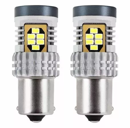 AMIO ΛΑΜΠΑΚΙΑ ΜΟΝΟΠΟΛΙΚΑ LED ΛΕΥΚΑ CAN-BUS P21W BA15S 12/24V 24xSMD 3020 ΑMiO - 2 TEM. 02797/AM 