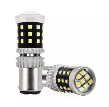 AMIO ΛΑΜΠΑΚΙΑ ΔΙΠΟΛΙΚΑ LED ΛΕΥΚΑ CAN-BUS P21/5w BAY15D 12/24V 39xSMD 2016 ΑMiO - 2 TEM. 02800/AM 