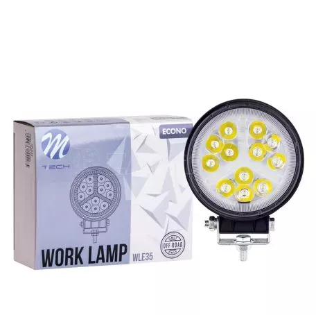 M-tech ΠΡΟΒΟΛΕΑΣ ΕΡΓΑΣΙΑΣ 12-30V 54W 47XSMD LED max1100lm ΔΙΑΜΕΤΡΟΣ:10cm COMBO ΣΤΡΟΓΓΥΛΟΣ ECONO M-TECH -1 ΤΕΜ. WLE35/MT 