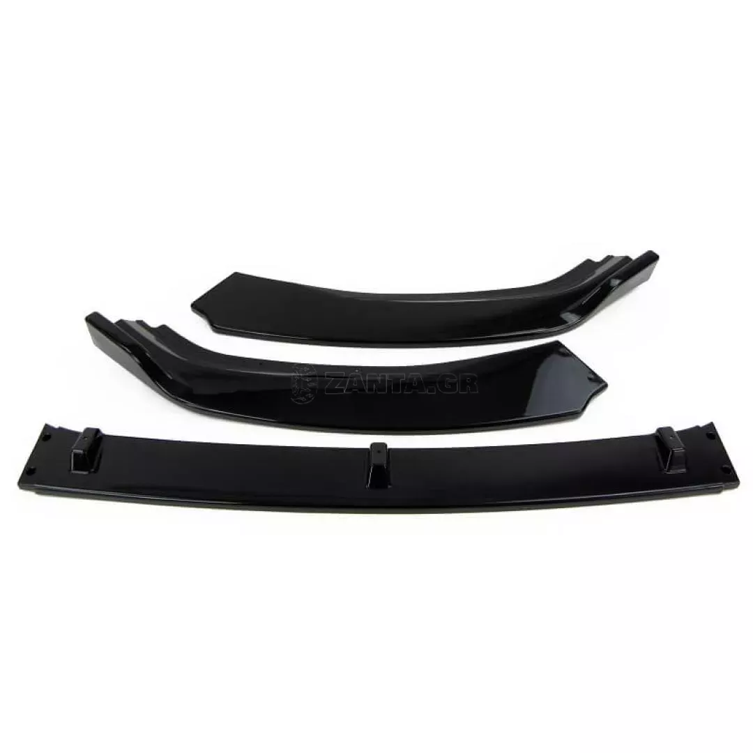 Μπροστινό Spoiler Για VW Golf VII (7) 12-20 Standard Έκδοση Glossy Black 3 Τεμάχια