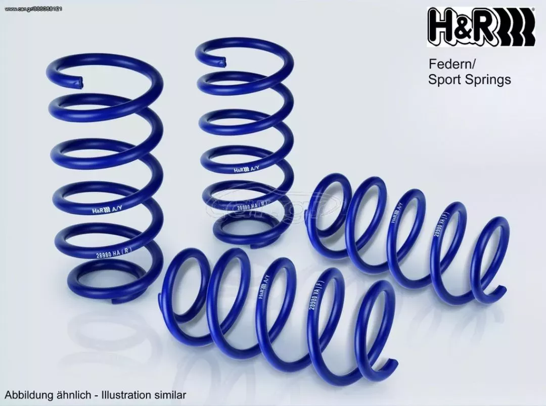 Ελατήρια Χαμηλώματος H&R; Audi A3 (8V) Sedan (2WD) - 30-35mm - Με Ψαλίδια Πίσω - (28860-3) ***ΛΑΔΑΣ ΑΜΟΡΤΙΣΕΡ***