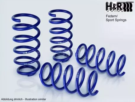 Ελατήρια Χαμηλώματος H&R ΓΙΑ Audi A1 (GB) / Seat Ibiza (KJ) / VW Polo (AW)  - 35mm / 35mm - 4 Τεμ. (28711-1) ***ΛΑΔΑΣ ΑΜΟΡΤΙΣΕΡ*** 
