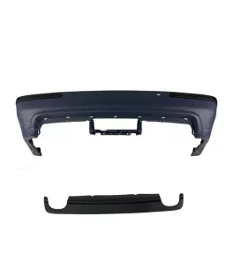 Πίσω προφυλακτήρας για BMW E39 με διπλό diffuser - M5 design με ανοίγματα για parktronic 