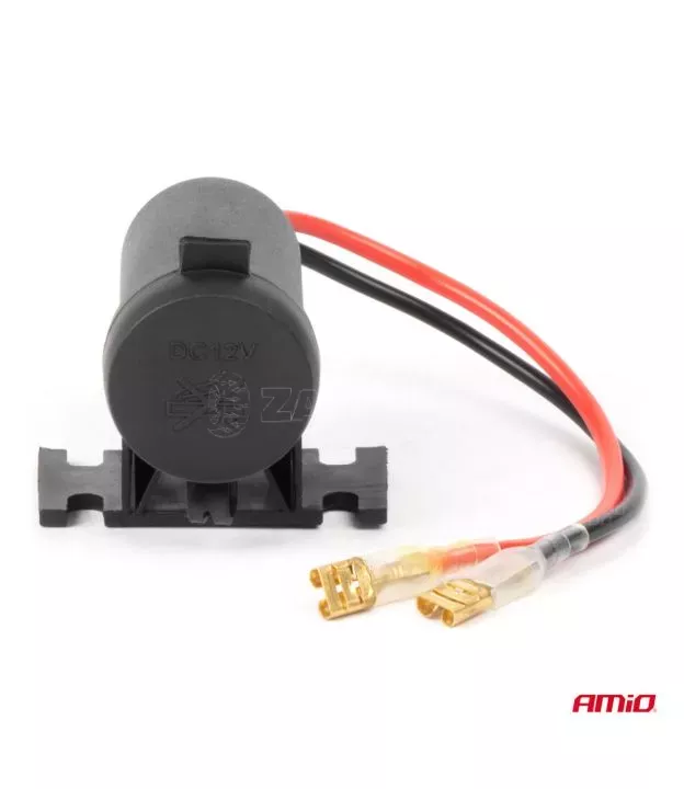 ΠΡΙΖΑ ΜΕ ΜΟΝΗ ΥΠΟΔΟΧΗ ΓΙΑ ΦΙΣ ΑΝΑΠΤΗΡΑ 12/24V ΑΔΙΑΒΡΟΧΗ AMIO - 1 τεμ.