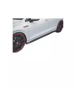 Πλαινά Μαρσπιέ Για VW Golf VIII (8) 20+ Πρόσθετο Για GTI & R Μασπιέ Γυαλιστερό Μαύρο Από Abs Πλαστικό Maxton Design 2 Τεμάχια 