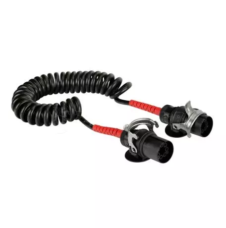 Lampa ΚΑΛΩΔΙΟ ΓΙΑ ΤΡΕΙΛΕΡ ΣΕ ΣΠΙΡΑΛ ΜΕ 7PIN 4,5m ISO7638-1 EBS/ABS ADR ΜΑΥΡΟ/ΚΟΚΚΙΝΟ REFLEXALLEN LAMPA - 1 TEM. L.RA427439041AM 