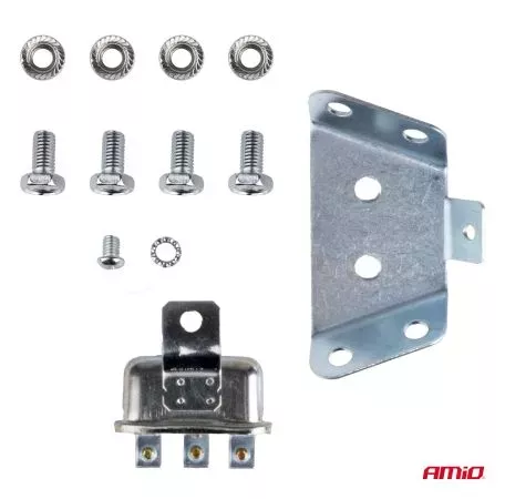 AMIO ΚΟΡΝΑ ΣΑΛΙΓΓΑΡΙΑ 12V - 110dB ΚΟΚΚΙΝΟ/ΜΑΥΡΟ ΑΜΙΟ - 2 ΤΕΜ. 04075/AM 