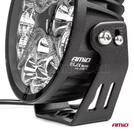 AMIO ΠΡΟΒΟΛΕΑΣ ΟΔΗΓΗΣΗΣ ΣΤΡΟΓΓΥΛΟΣ LED PRO IP67 9600lm 10-30V - 80W - 6000K - 16 LED - 178x178x65mm ΑΜΙΟ - 1 ΤΕΜ. 03871/AM 
