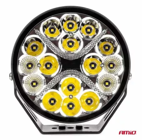 AMIO ΠΡΟΒΟΛΕΑΣ ΟΔΗΓΗΣΗΣ ΣΤΡΟΓΓΥΛΟΣ LED PRO IP67 9600lm 10-30V - 80W - 6000K - 16 LED - 178x178x65mm ΑΜΙΟ - 1 ΤΕΜ. 03871/AM 