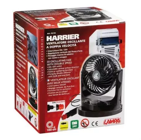 Lampa ΑΝΕΜΙΣΤΗΡΑΣ HARRIER 24V (2 ΤΑΧΥΤΗΤΩΝ) ΠΕΡΙΣΤΡΕΦΟΜΕΝΟΣ 19x23cm L7311.0 