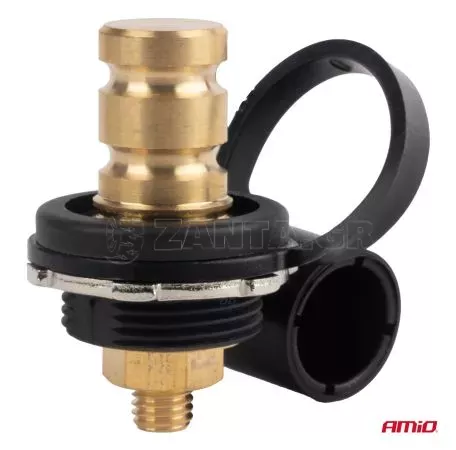 AMIO ΠΟΛΟΣ ΜΠΑΤΑΡΙΑΣ ΑΡΝΗΤΙΚΟΣ 3/8'' M10 max.48V 250A ΣΕ ΜΑΥΡΟ ΧΡΩΜΑ ΜΕ ΚΑΠΑΚΙ AMIO - 1 Τεμ. 03813/AM 