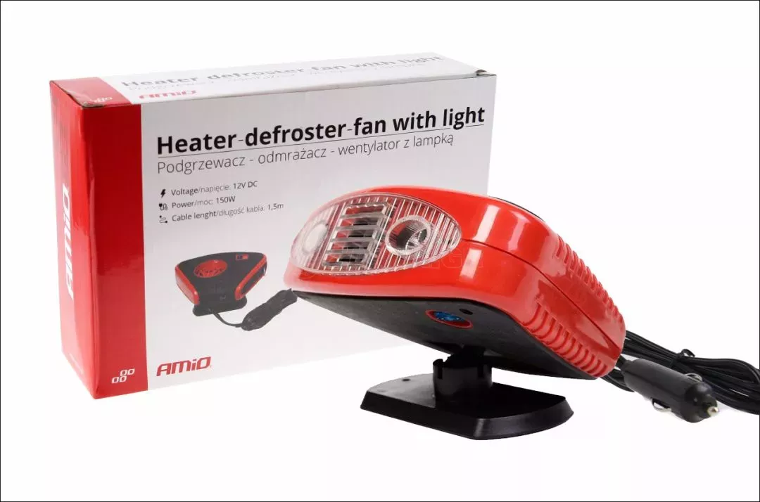 AMIO ΑΕΡΟΘΕΡΜΟ 3 ΣΕ 1 TORNADO 12V - 150 W (ΜΕ LED) AMiO - 1 ΤΕΜ. 01326/AM