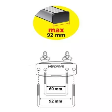 Nordrive ΜΠΑΓΚΑΖΙΕΡΑ ΟΡΟΦΗΣ NORDRIVE BOX 630 LT ΜΑΥΡΟ ΧΡΩΜΑ ΜΕ ΓΥΑΛΙΣΤΕΡΗ ΥΦΗ - 1 ΤΕΜ. N60027 