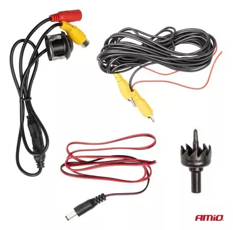 AMIO ΚΑΜΕΡΑ ΟΠΙΣΘΟΠΟΡΕΙΑΣ 12V 720pHD ΜΕ ΡΥΘΜΙΣΗ ΚΛΙΣΗΣ ΣΤΡΟΓΓΥΛΗ  HD-340 ΑMiO - 1 TEM. 03536/AM 