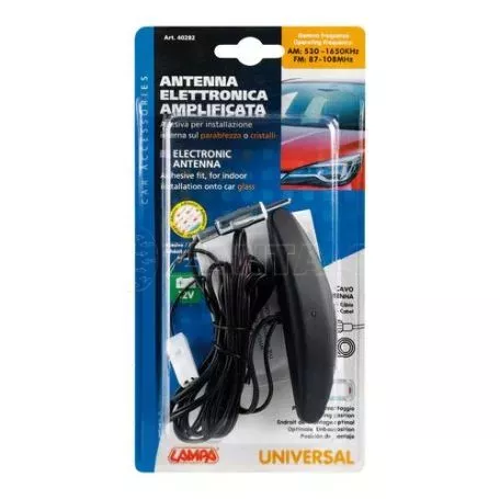 Lampa ΚΕΡΑΙΑ ΕΣΩΤΕΡΙΚΗ ΗΛΕΚΤΡΟΝΙΚΗ 12V AM/FM ΑΥΤΟΚΟΛΛΗΤΗ ΜΕ ΚΑΛΩΔΙΟ 200cm L4028.2 