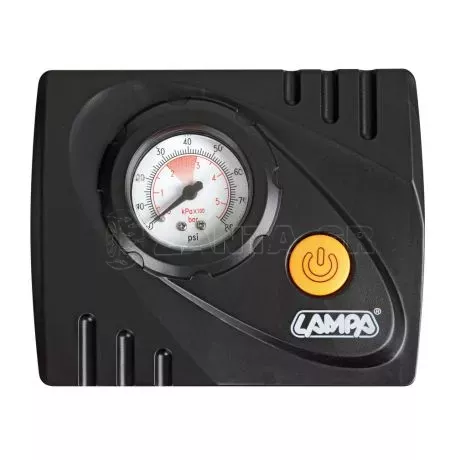 Lampa Κομπρεσέρ Ελαστικών 12V 450ml με υγρό επισκευής 450ml Μανόμετρο 	& Μετρητή Πίεσης  L7217.0 