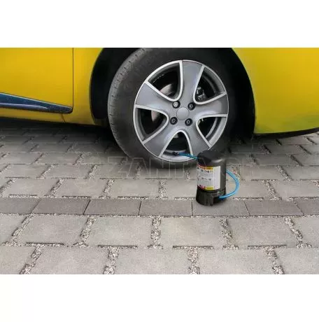 Lampa Κομπρεσέρ Ελαστικών 12V 450ml με υγρό επισκευής 450ml Μανόμετρο 	& Μετρητή Πίεσης  L7217.0 