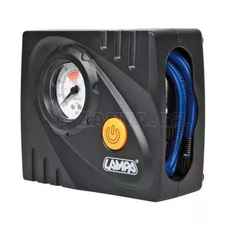 Lampa Κομπρεσέρ Ελαστικών 12V 450ml με υγρό επισκευής 450ml Μανόμετρο 	& Μετρητή Πίεσης  L7217.0 