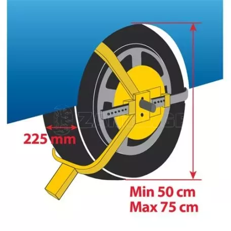 Lampa ΑΝΤΙΚΛΕΠΤΙΚΟ ΡΟΔΑΣ ΑΥΤΟΚΙΝΗΤΟΥ ΤΡΟΧΟΥ WHELL CLAMP 13>18'' L6540.5 