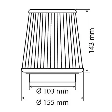 Lampa Φίλτρο Αέρος 155x143mm (Διάμετρος 103mm) Af-8 L0670.4 
