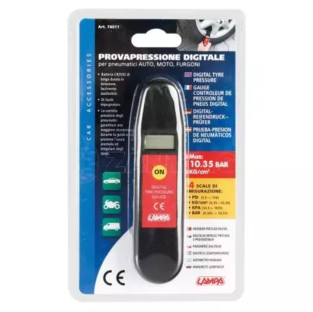 Lampa ΨΗΦΙΑΚΟΣ ΜΕΤΡΗΤΗΣ ΠΙΕΣΗΣ ΑΕΡΑ ΕΛΑΣΤΙΚΩΝ L7401.1 