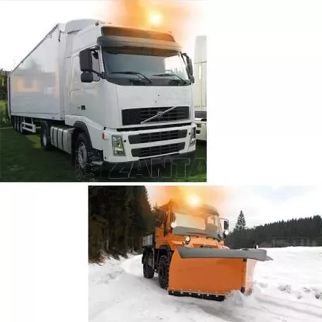 Lampa Φάρος RH-2 12V/24V Μαγνητικός με φις αναπτήρα Πορτοκαλί 130x195mm L7300.1 