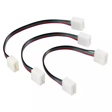 Lampa ΑΝΤΑΛΛΑΚΤΙΚΗ ΦΙΣΑ CONNECT-2 ΜΕ 4 PIN ΓΙΑ ΤΑΙΝΙΑ LED RGB 16cm 3 ΤΕΜ. L7364.9 