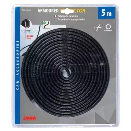 Lampa ΠΡΟΣΤΑΤΕΥΤΙΚΟ ΠΟΡΤΑΣ ARMOURED PROTECTOR ΛΑΣΤΙΧΕΝΙΟ ΜΕ ΕΣΩΤΕΡΙΚΟ ΛΑΜΑΚΙ 500cm ΜΑΥΡΟ 1ΤΕΜ. L2083.2 