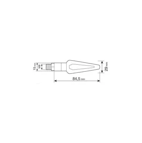 Lampa ΦΛΑΣ MOTO NICON HALO ΜΑΥΡΑ 12V ΑΛΟΓΟΝΟΥ 10W 84,5x29mm 2ΤΕΜ. 9050.7-LM 