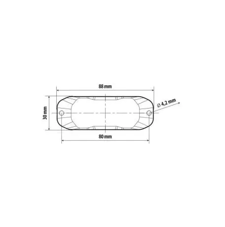 Lampa ΣΤΡΟΜΠΟ ΠΟΡΤΟΚΑΛΙ 12/24V 3 LED 4 ΧΡΗΣΕΩΝ ΑΔΙΑΒΡΟΧΟ IP67 (ΠΑΧΟΣ: 7mm) 88x30mm  LAMPA - 1 TEM. L7298.9 