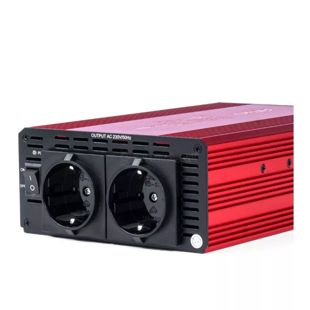 AMIO INVERTER 12>230V 1000W>2000W 3x230V socket PI05 ΑMiO - 1 TEM. 03283/AM