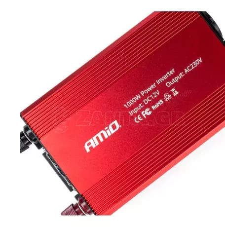 AMIO INVERTER 12>230V 1000W>2000W 3x230V socket PI05 ΑMiO - 1 TEM. 03283/AM 