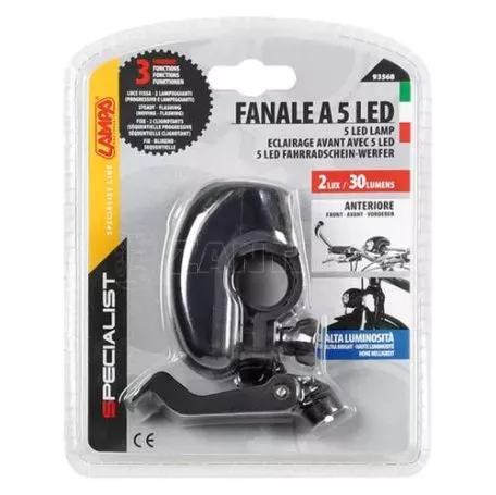 Lampa ΦΩΣ ΕΜΠΡΟΣ ΠΟΔΗΛΑΤΟΥ SPECIALIST ΜΑΥΡΟ 5 LED 3 ΧΡΗΣΕΩΝ 9356.8-LB