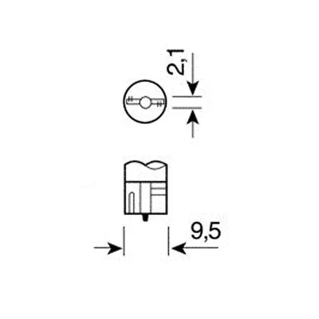 Lampa W3W (T10) 12V 3W W2,1x9,5d (ΚΑΡΦΩΤΟ ΑΚΑΛΥΚΟ) STANDARD LINE ΑΛΟΓΟΝΟΥ ΚΟΥΤΙ 10ΤΕΜ. L5810.4 