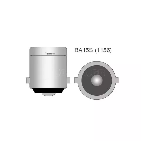 M-tech R5W/R10W 12V BA15s LED 5xSMD5050 ΛΕΥΚΟ (ΜΟΝΟΠΟΛΙΚΟ) BLISTER 2ΤΕΜ. M-TECH LB075W/MT