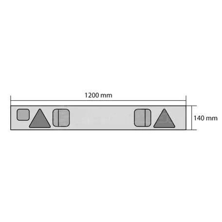 Lampa ΜΠΑΡΑ ΜΕ ΦΑΝΑΡΙΑ ΓΙΑ ΤΡΕΙΛΕΡ 120x14cm L4152.0 